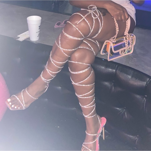 Pink Iridescent High Heels - Picture 2 of 2